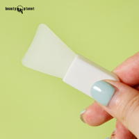 Kuas Masker Wajah Silikon Beauty Planet untuk Membersihkan Wajah, Kuas Kosmetik untuk Foundation, Alat Kuas Silikon Gagang Pendek