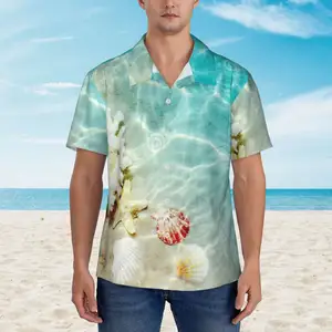 Chemises d'été tissées décontractées T-shirt en lin de style tropical hawaïen T-shirt court imprimé vêtements d'été pour hommes et femmes pour adultes