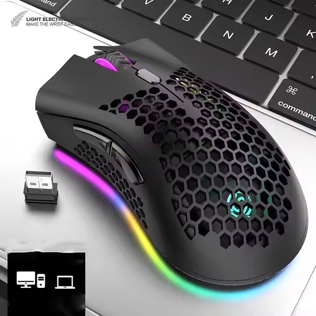 Factory Wholesale RGB Wireless Gaming Mouse Computer Laptop Office Rechargeable Wireless Mouse