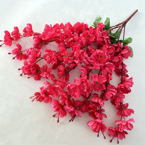 Fleurs Artificielles Fournitures de Décoration de Mariage, 9 Branches de Fleurs de Pêcher Artificielles en Soie pour Mariages en Hôtel - Product Image 4