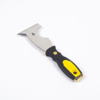Kit d'outils de raclage professionnels, outils à main, traitement thermique, couteau à mastic multifonctionnel en acier inoxydable de 1,6 mm avec manche en fibre de verre