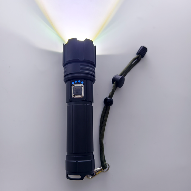 Super Bright Rechargeable Aluminum Alloy Flashlight USB Type-C LED P70 High Lumens Waterproof Zoomable 5 Modes Camp Lamp