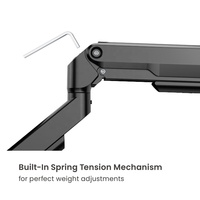 Support de moniteur à ressort mécanique économique LDT112-C012NE 17"-32" 9kg, support VESA pour ordinateur, support de moniteur unique pour la maison et le bureau