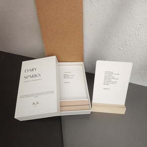 Tarjetas de Afirmación Consciente Personalizadas <span class=keywords><strong>Mama</strong></span> Self Love Tarjeta de Afirmación Mindfulness Salud Mental con Caja de Soporte de Madera - Product Image 3