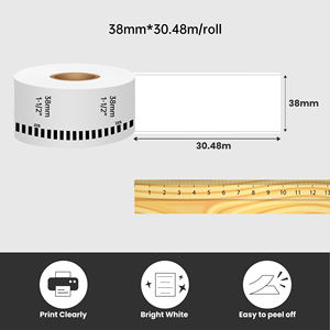 50x Rollo de Etiquetas de Papel Térmico Continuo Compatible con Brother DK-22225, 38 mm x 30,48 m - Product Image 4
