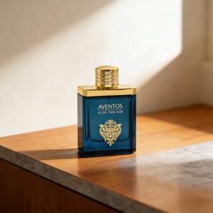 Authentique <span class=keywords><strong>parfum</strong></span> arabe Aventos <span class=keywords><strong>Blue</strong></span> pour homme, <span class=keywords><strong>eau</strong></span> <span class=keywords><strong>de</strong></span> <span class=keywords><strong>parfum</strong></span> 100 ml, flacon luxueux bleu et or à motifs floraux, <span class=keywords><strong>parfum</strong></span> masculin - Product Image 5
