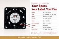 6038 DC Axiallüfter 60x60x38mm PBT-Flügel IP54 für CE TUV RoHS Zertifiziert 12V Kugellager OEM ODM Kundenspezifisch Großhandel