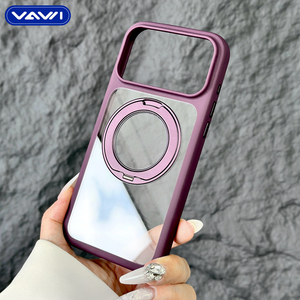 Funda Transparente Moderna VAWI B428 con Soporte para Engranajes para iPhone 18 17 16 15 14 Pro Max, Antiamarilleo, Magnética, Fundas para Móvil - Product Image 5