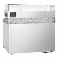 Mesa de Preparación Refrigerada para Pizza Gastro GGM ECO-1400x700mm, Triple Puerta, Eficiencia Energética A++, Temperatura Digital +4°C +10°C