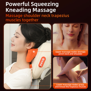 Cojín eléctrico Shiatsu para masaje de espalda, almohada masajeadora para apretar el cuello con potente <span class=keywords><strong>motor</strong></span> sin escobillas de 12V - Product Image 4