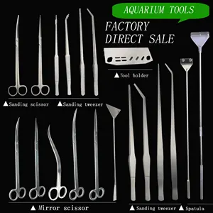 Nhà Máy Trực Tiếp Bán Công Cụ Hồ Cá Chất Lượng Cao Hồ Cá Nhíp Thép Không Gỉ Aquarium Scissor