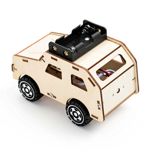 Voiture de course télécommandée en bois, kit de bricolage STEM, modèle A-10A, sans batterie, jouet éducatif pour enfants - Product Image 6
