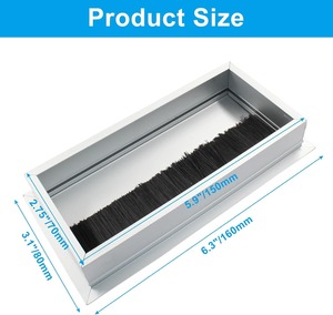 Organisateur de câbles de bureau durable en alliage d'aluminium <span class=keywords><strong>pour</strong></span> câbles de télévision et d'ordinateur, couvre-câbles de bureau de qualité supérieure - Product Image 3