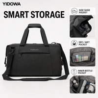 Sac de sport avec compartiment latéral pour chaussures, poche intérieure pour bouteille, compartiment sec/humide, idéal pour les voyages, le sport, les week-ends et l'entraînement