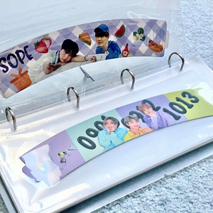 Protège-gobelet K-pop personnalisé en PVC <span class=keywords><strong>acrylique</strong></span> double face, motif animalier, 10x30cm, avec bannière slogan imprimée en sérigraphie sur papier - Product Image 2