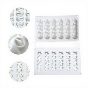 แม่พิมพ์เค้กมูสทรงยาวแบบ 6 ช่อง TangChu Cross-Border รุ่น Caterpillar สำหรับทำขนมหวานสไตล์ฝรั่งเศส แบบซิลิโคน ทนความร้อนสำหรับเตาอบ - Product Image 3