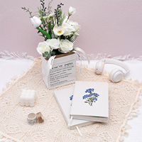 Hermosa cubierta bordada A5 cuaderno bordado de tapa dura diario