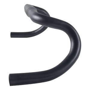 Guidon de vélo de route Zoom 31,8x420mm en alliage d'aluminium, guidon de course léger, guidon de vélo de route à vitesse fixe 700C, noir - Product Image 2