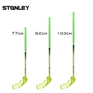 Bastone da Hockey su pista composito in fibra di carbonio bianco verde prodotto in fabbrica per bambini piccoli adulti per Floorball e Land Hockey - Product Image 2