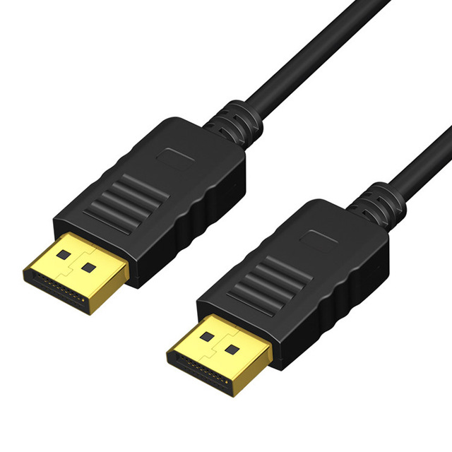 1.5M DP Cable Male to Male DisplayPort Converter Adapter with HDMI PVC Jacket for Home Monitor and Speaker Black