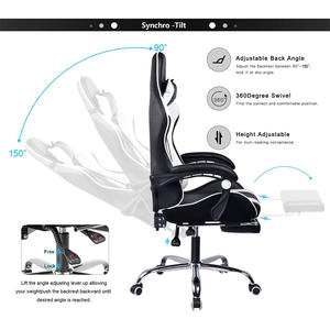 Factory Price Computer Massage Pvc Leather Free Shipping Kids <strong>Gaming</strong> <strong>Chair</strong> with Footrest - Product Image 6