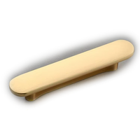 Poignées de meuble modernes minimalistes en alliage de zinc brossé doré pour tiroirs et armoires