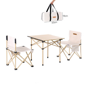 Portable <b>Folding</b> Camping <b>Desk</b> Bench Outdoor Picnic Party Dining Table Chair Set - Product Image 1