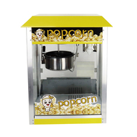TARZAN CE-gecertificeerde commerciële automatische 80Z popcornmachine, caramel popcornmachine met verwarmer voor bioscoopfeesten