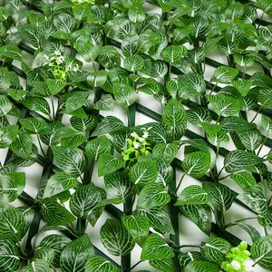 Plantes bon marché, fabricant de mur vert artificiel en plastique, clôture en plastique à feuilles artificielles