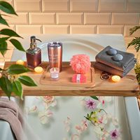 Nouveau design – Coffret cadeau de bain personnalisable en acier inoxydable pour femme – Idéal pour les anniversaires et les cadeaux de rétablissement
