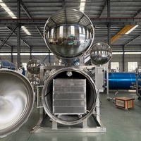 Autoclave alimentaire automatique à bain-marie, machine de stérilisation à vapeur horizontale sous pression