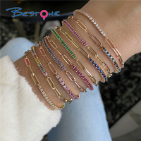 Designer de luxe trombone Zircon Tennis Bracelet femmes main Bracelet Zircon Y2K accessoires bijoux cadeau