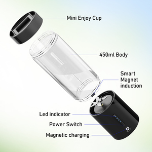 450ML Waterproof Magnetic Charging Electric Protein <strong>Shaker</strong> Bottle USB Power Portable Personal Blender 6 Blades Car RV Kitchen - Product Image 4