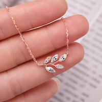 Personalizado Vvs Iced Out Diamond Moissanite forma de hoja COLLAR COLGANTE 18K chapado en oro amarillo 925 Plata joyería fina para mujeres