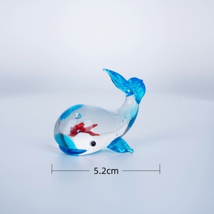 Fatto a mano in <span class=keywords><strong>vetro</strong></span> di <span class=keywords><strong>Murano</strong></span> gatto balena pesci per acquario ornamenti creativi per la lavorazione della lampada decorazione della casa per il natale Halloween regalo - Product Image 5