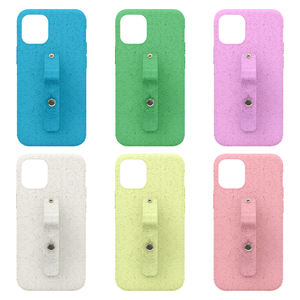 TENCHEN Pour iPhone 12 écologique biodégradable compostable plante fibre recyclé dragonne doigt poignée de support de téléphone - Product Image 4