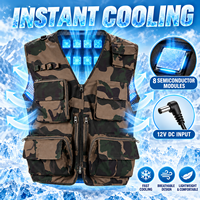 Gilet de refroidissement Peltier à séchage rapide, essentiel pour l'été, rechargeable, à semi-conducteurs, pour la pêche en extérieur