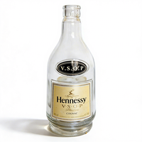 Bouteille de vin en verre vide personnalisée de qualité supérieure transparente de 700 ml pour whisky, rhum, vodka, spiritueux avec logo personnalisé et impression à l'écran