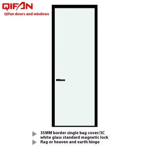 Puerta de Aleación de Aluminio Changhong, Puerta Batiente de Vidrio con Marco Estrecho y Acabado de Arena de Aceite para Dormitorio, Cocina, Baño o Uso en Dormitorio - Product Image 3