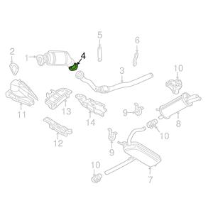 La feuille de joint d'échappement de moteur à gaz renforcé par métal de joint de convertisseur catalytique convient à Audi et Volkswagen - Product Image 4