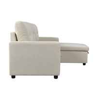 Canapé-lit convertible en tissu en forme de L, deux places, style européen, avec rangement, idéal pour salon et appartement – Offre spéciale OEM