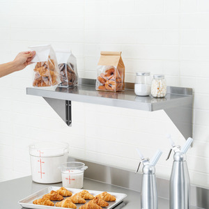 <span class=keywords><strong>Étagère</strong></span> murale à un niveau en acier inoxydable avec <span class=keywords><strong>osier</strong></span> pour four à micro-ondes cuisine salle de bain approvisionnement direct d'usine - Product Image 1