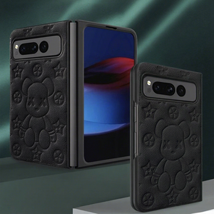 เคสพลาสติกดีไซน์เรียบง่ายสำหรับโทรศัพท์พับได้ Google Pixel Fold พร้อมช่องใส่บัตรและป้องกันการตกกระแทก - Product Image 1