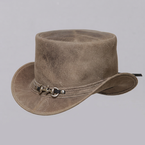 Chapeau de cowboy en cuir artisanal de qualité supérieure, style western, pour ranch, équitation, rodéo, extérieur, mode, à large bord, qualité premium - Product Image 1