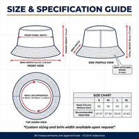 Chapeau Bob Réversible Personnalisé avec Logo Brodé ou Imprimé par Sublimation, Léger et Respirant, Idéal pour l'Été et la Plage – Vente Flash