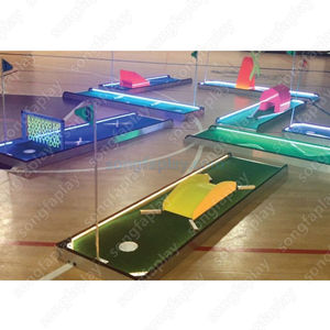 تأجير ملعب جولف صغير محمول في الهواء الطلق ضوء أسود أدى ملعب تسلية مدار ألعاب مجنون-دورات الغولف المتنقلة - Product Image 3