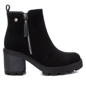 Stivaletti da Donna Refresh in Camoscio Nero con Cerniera e Tacco - Product Image 1