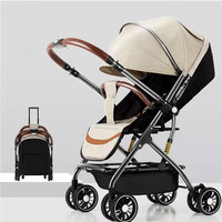 Poussette de voyage pour nouveau-né, poussette à deux voies pliable universelle, luxueuse pour bébés et enfants