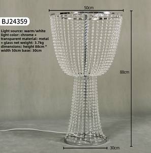 Soporte de flor de cuentas octogonal moderno IP33 impermeable eléctrico LED de plata galvanizada de hierro <span class=keywords><strong>para</strong></span> <span class=keywords><strong>mesa</strong></span> de comedor de Hotel lugar de boda - Product Image 3