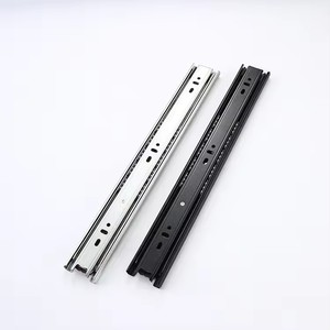 Glissière de tiroir télescopique à extension complète 35 mm, fermeture amortie, roulement à billes, acier laminé à froid, charge 21-50 kg, pour meuble de cuisine - Product Image 1